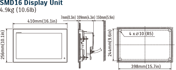 Diagram of SMD16 Display Unit